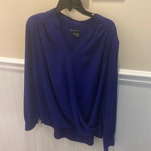 Royal blue wrap top
